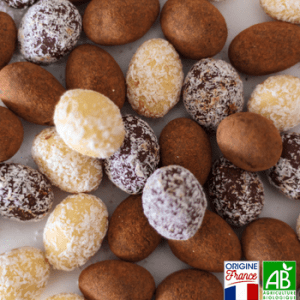 Amandes enrobées 3 choco bio en vrac